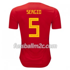 Fußballtrikots Spanien Sergio Busquets 5 Heim Trikotsatz WM 2018